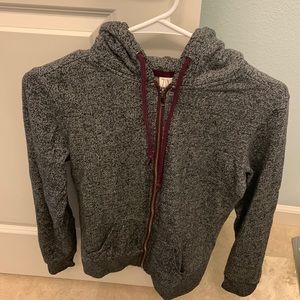 Brand new zine vans women maroon and gray zip